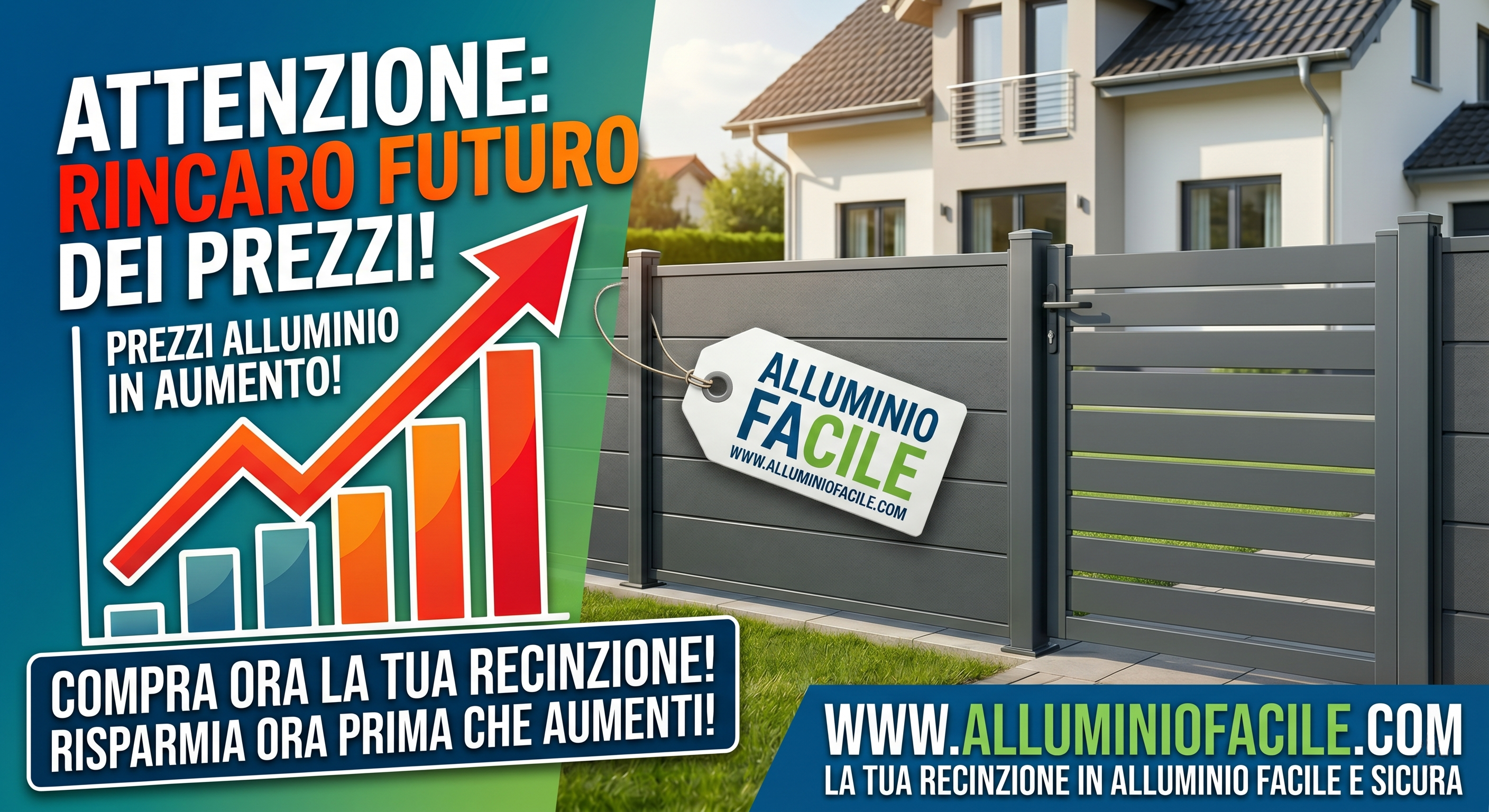recinzioni in alluminio rincaro futuro