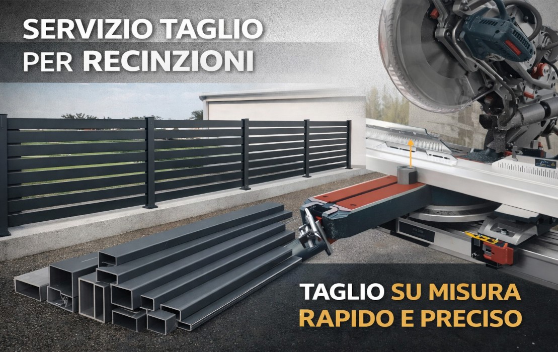 Personalizzazione delle recinzioni in alluminio: il servizio di taglio su misura di alluminiofacile.com