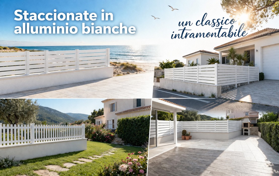 Staccionate bianche in alluminio: eleganza senza tempo con zero manutenzione
