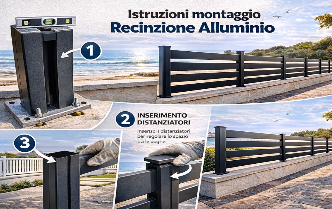Montaggio recinzioni in alluminio: guida completa alle fasi di installazione