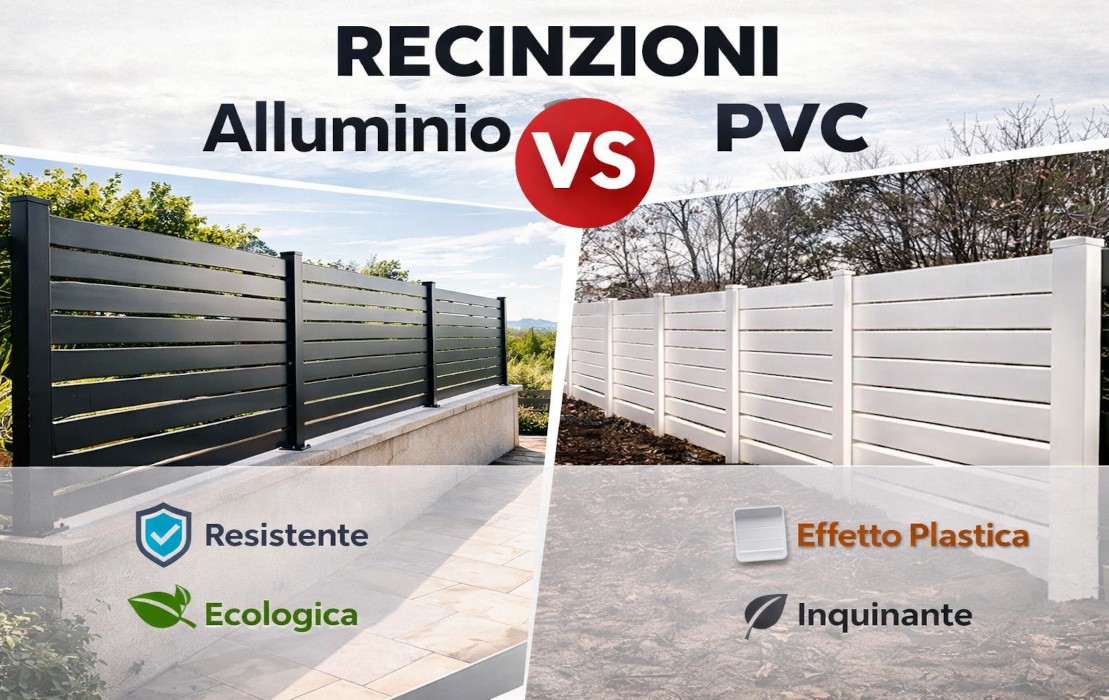 Recinzioni in alluminio vs PVC: perché l'alluminio vince senza discussioni