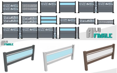 Personalizza la recinzione in alluminio con decori e plexiglas